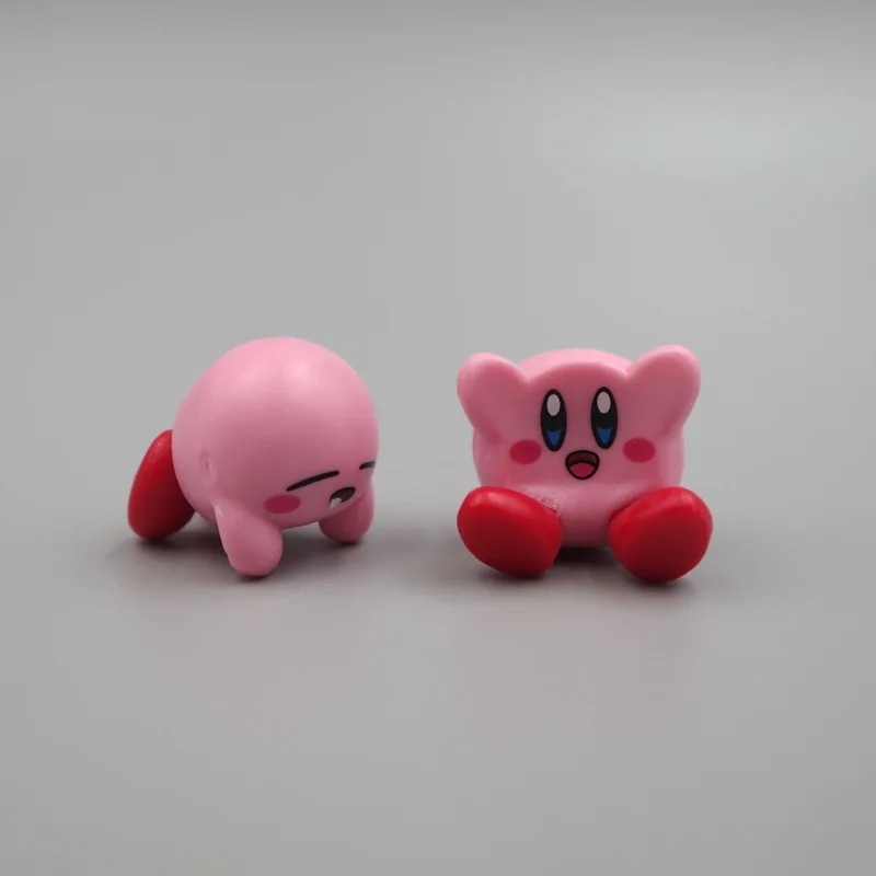 4 8pcs Anime Games Kirby Action Figures Toys Pink Cartoon Kawaii Kirby PVC Cute Figure Action 3 - Kirby Plush
