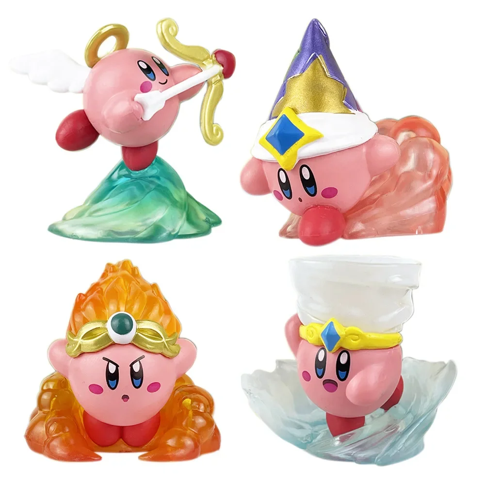 4Pcs Set New Kirby Figures Anime Games Kawaii Cartoon Pink Kirby Action Figure Dolls Toys Kids - Kirby Plush