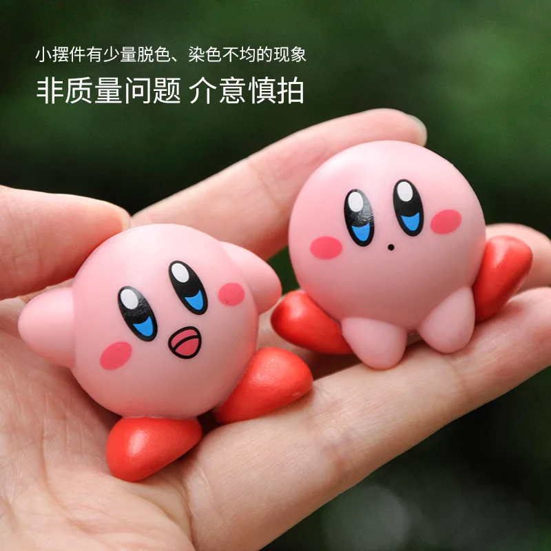 6Pcs Set Anime Kirby Action Figures Pvc Model Doll Toys Collection Table Top Car Ornament For 3 - Kirby Plush