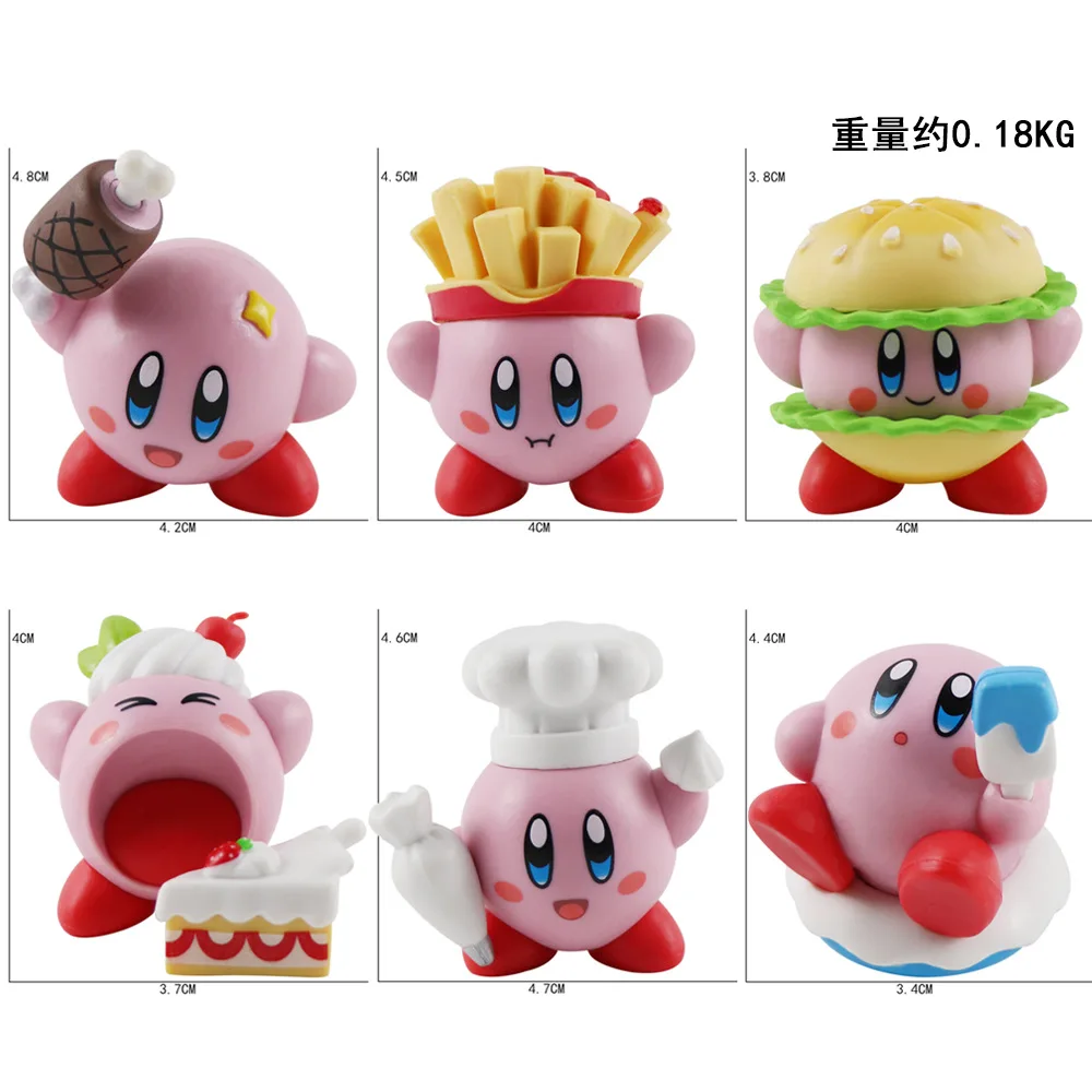 6pcs set Kirby Cake Decoration Food Vinyl Doll Figure Toys 2 - Kirby Plush
