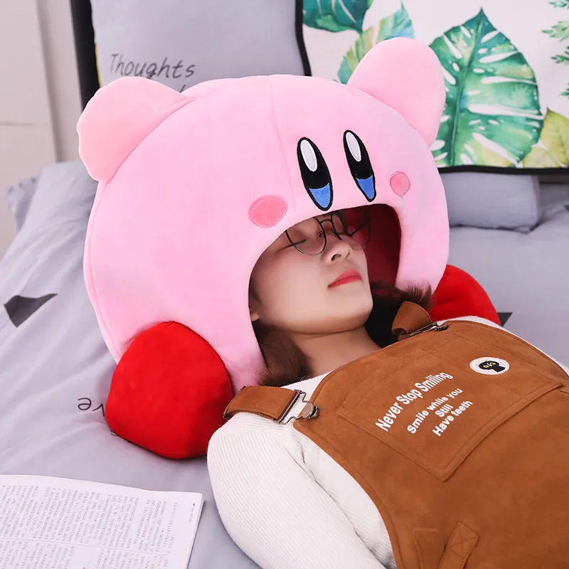 Anime Games Kirby Peripheral Cartoon Plush Doll Funny Nap Pillow Soft Pet Cat Nest Kawaii Kirby 4 - Kirby Plush