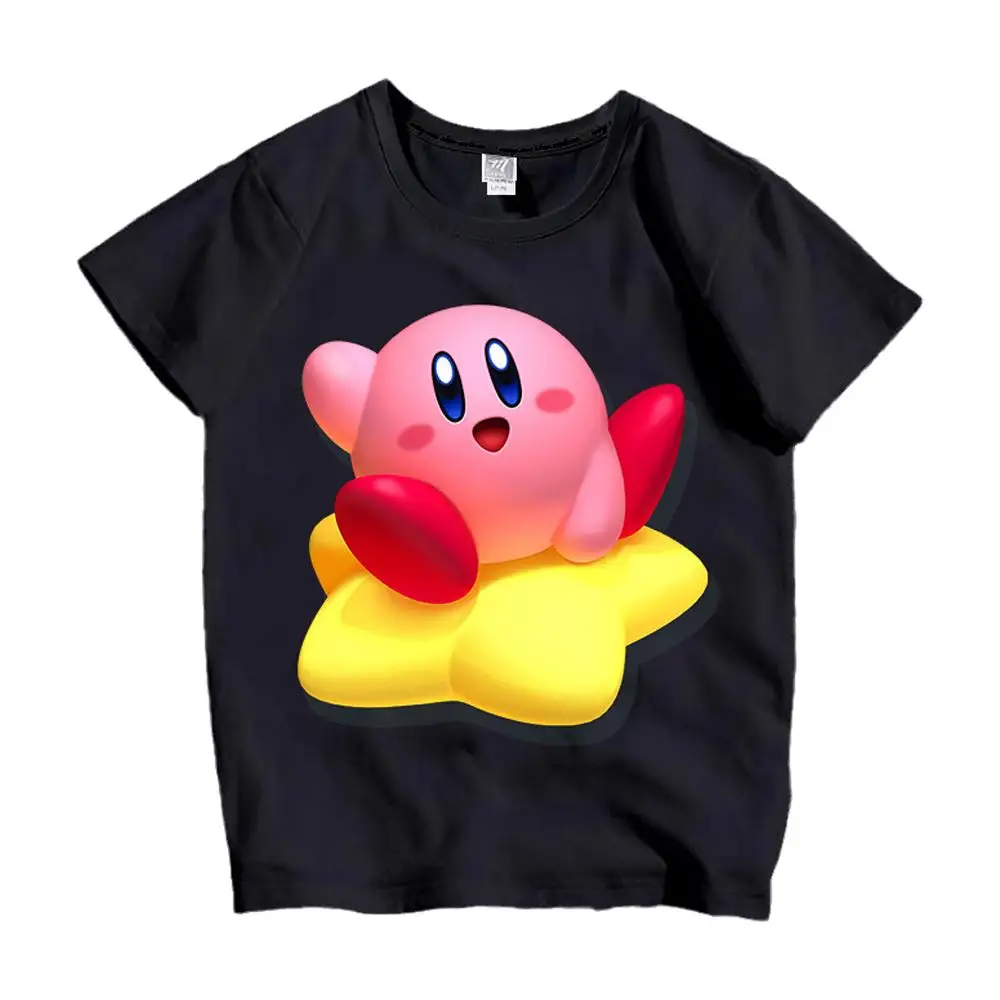 Anime Kawaii Super Cute Star Kabi Cartoon Printed Children s Kirby Clothing T Shirt Summer Short 2 - Kirby Plush