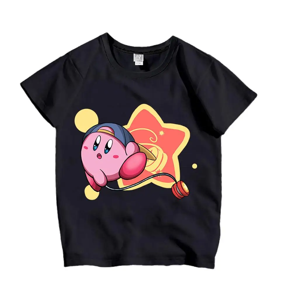 Anime Kawaii Super Cute Star Kabi Cartoon Printed Children s Kirby Clothing T Shirt Summer Short 3 - Kirby Plush