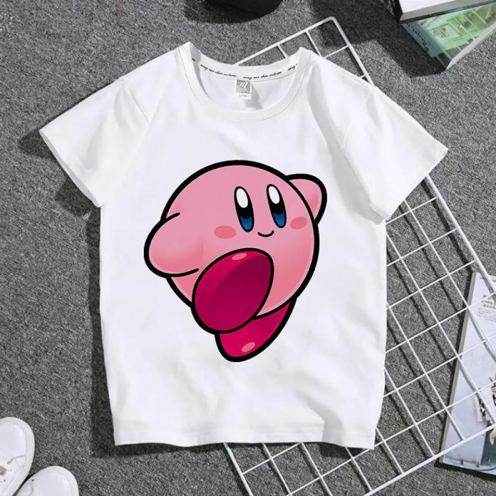 Anime Kawaii Super Cute Star Kabi Cartoon Printed Children s Kirby Clothing T Shirt Summer Short 5 - Kirby Plush