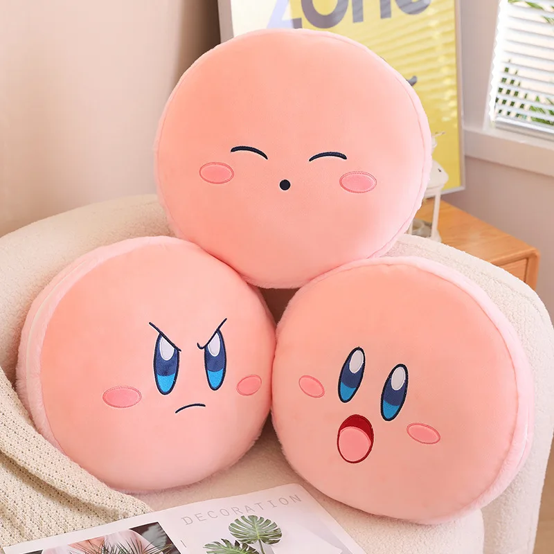 Anime Kirby Plush Toys Kawaii Cute Circular Pink Sofa Bed Pillow Cartoon Dolls Soft Stuffed Peluche 2 - Kirby Plush