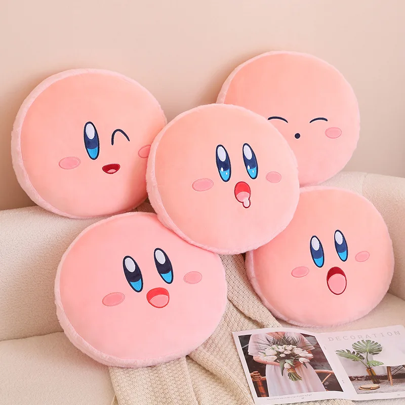 Anime Kirby Plush Toys Kawaii Cute Circular Pink Sofa Bed Pillow Cartoon Dolls Soft Stuffed Peluche - Kirby Plush