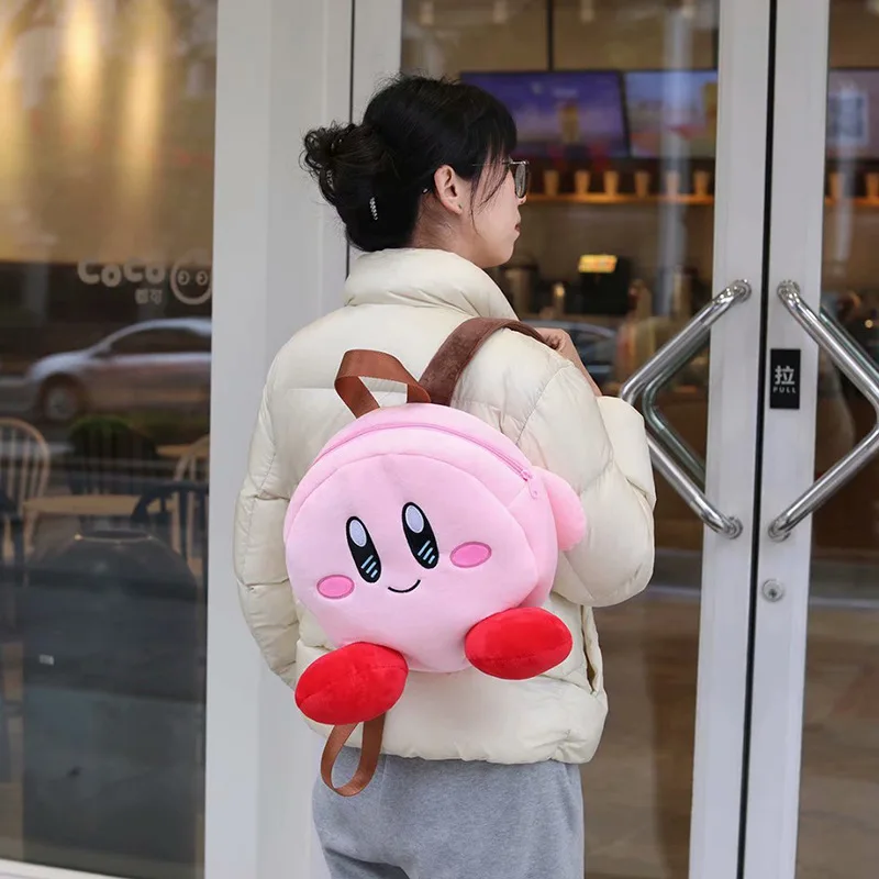 Cartoon Kirby Plush Toys Girls Sweet Pink Kirby Backpack Women Messenger Bag Coin Purse Mobile Phone 2 - Kirby Plush