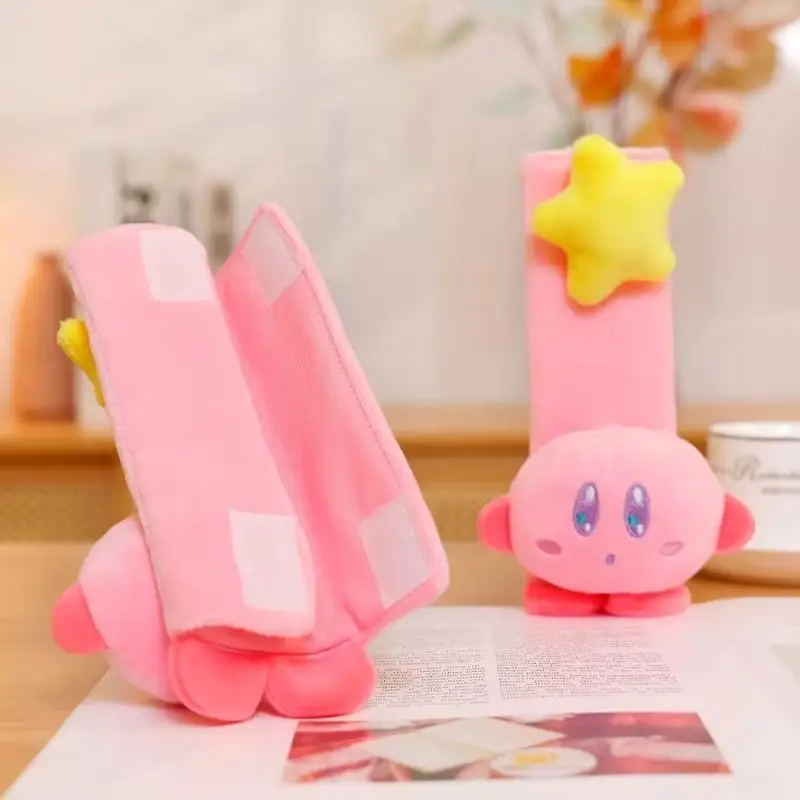 Kawaii Anime Star Kirby Series Plush Toy Cartoon Car Neck Pillow Headrest Creative Kirby Eyemask Seat 3 - Kirby Plush