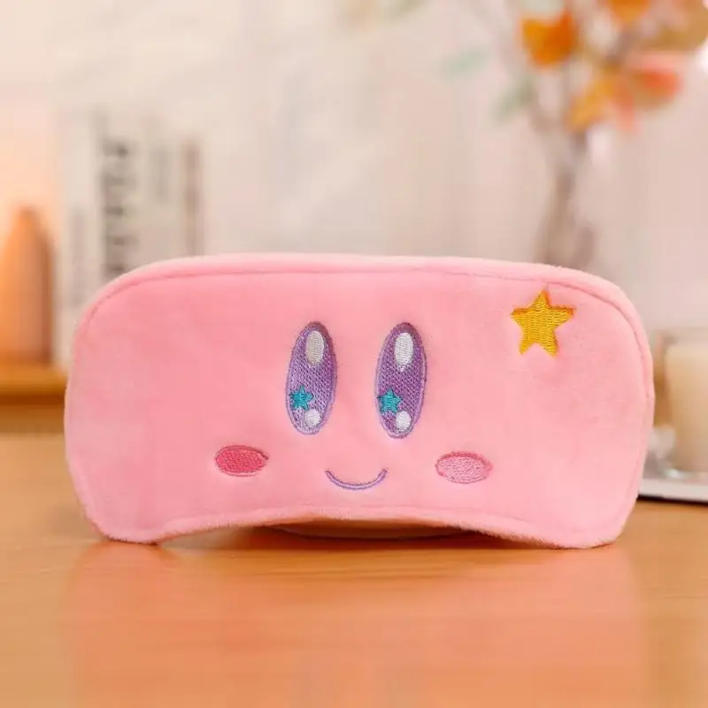 Kawaii Anime Star Kirby Series Plush Toy Cartoon Car Neck Pillow Headrest Creative Kirby Eyemask Seat 4 - Kirby Plush