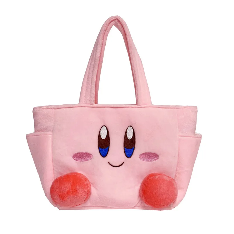 Kawaii Star Kirby Plush Doll Handbag Cosmetic Bag Cartoon Cute Anime Pink Kirby Plush Lunch Storage 5 - Kirby Plush