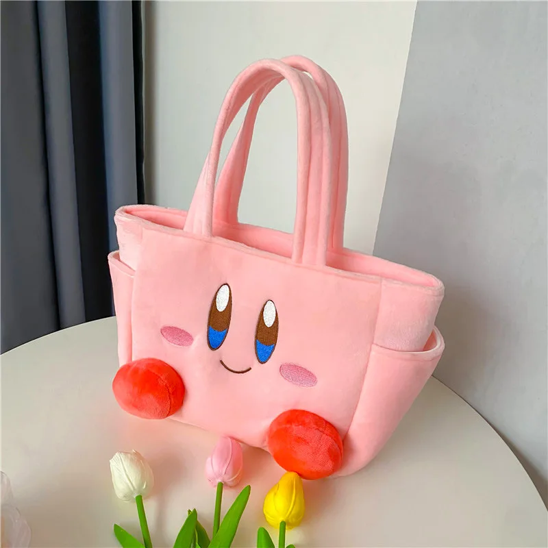 Kawaii Star Kirby Plush Doll Handbag Cosmetic Bag Cartoon Cute Anime Pink Kirby Plush Lunch Storage - Kirby Plush