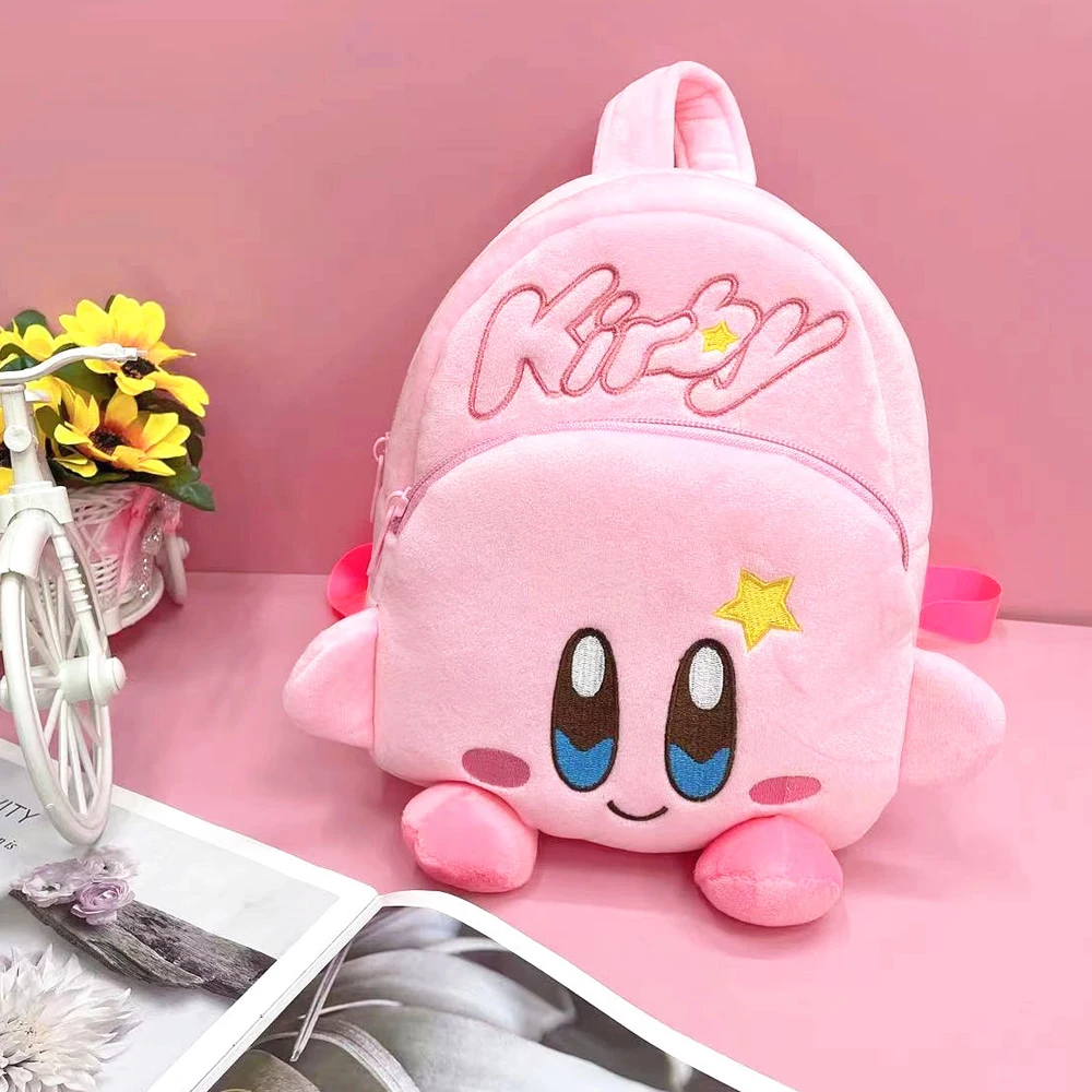 Kirby Cartoon Children s Plush Schoolbag Cute Kawaii Anime Figure Kindergarten Backpack School for Kids Boy - Kirby Plush
