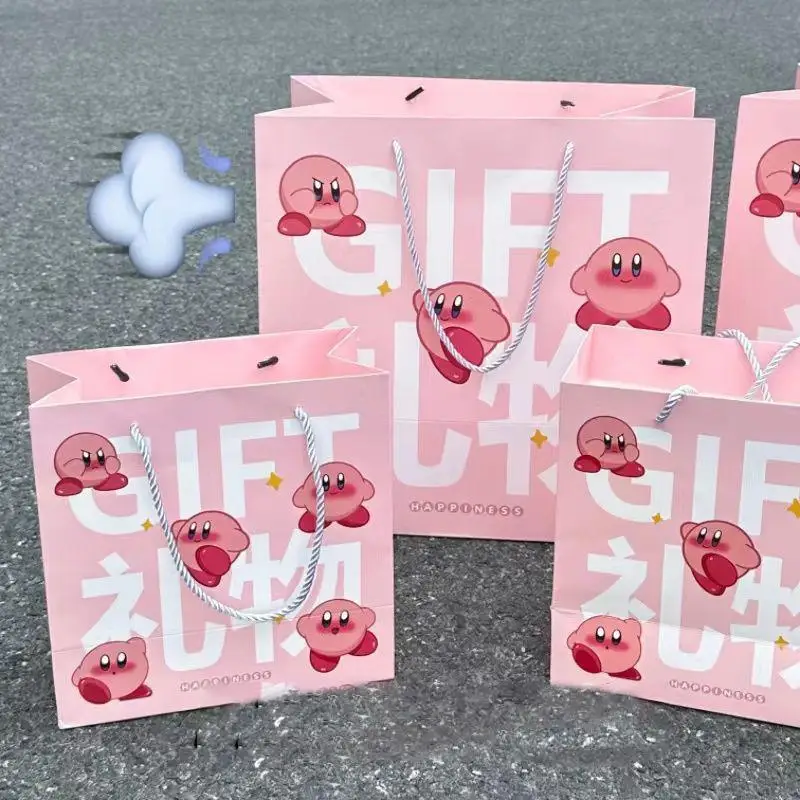 Kirby Gift Paper Bag Cardboard Gift Cute Graffiti Portable Creative Large Capacity Square Kawaii Exquisite Sweet 2 - Kirby Plush