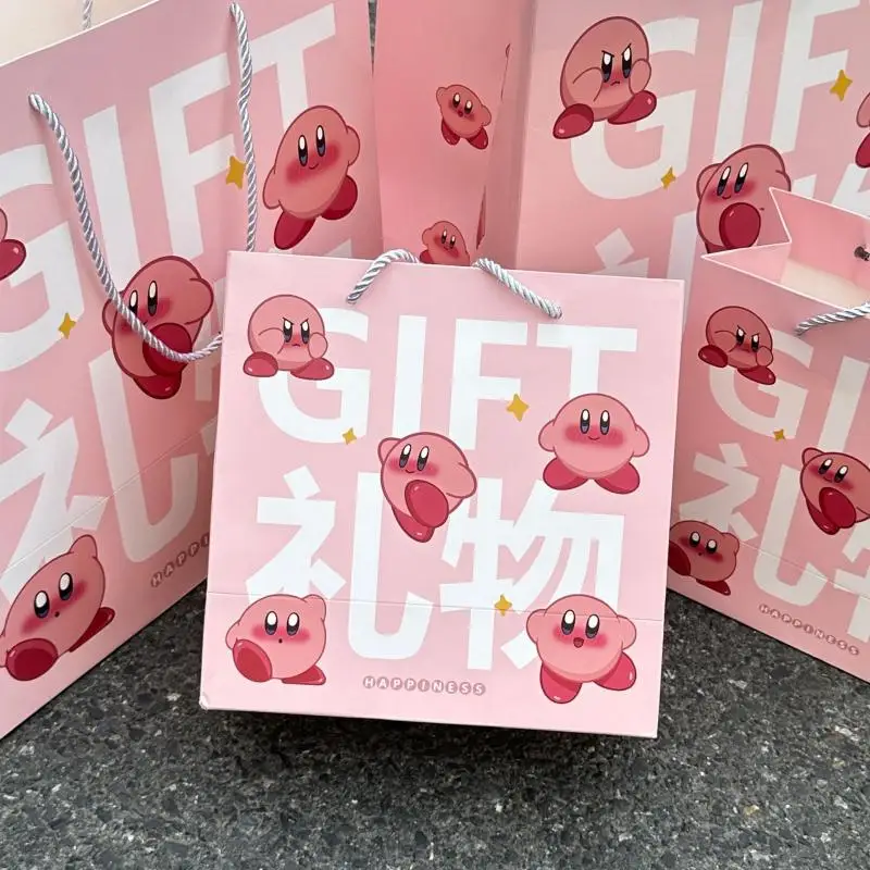 Kirby Gift Paper Bag Cardboard Gift Cute Graffiti Portable Creative Large Capacity Square Kawaii Exquisite Sweet 4 - Kirby Plush
