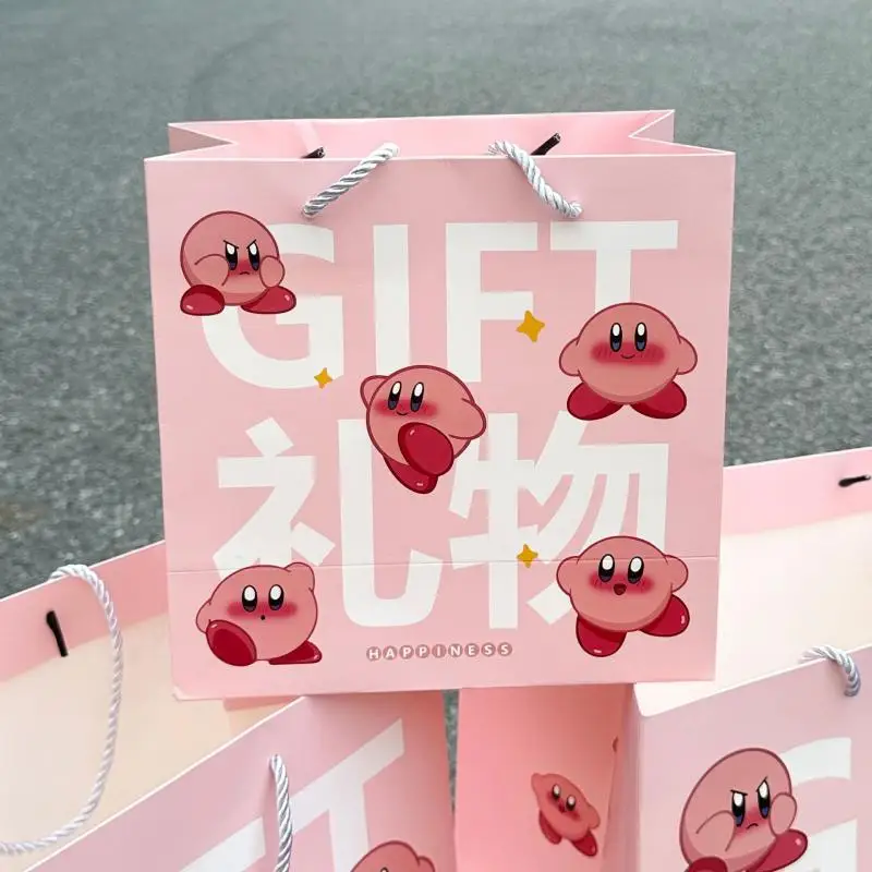 Kirby Gift Paper Bag Cardboard Gift Cute Graffiti Portable Creative Large Capacity Square Kawaii Exquisite Sweet 5 - Kirby Plush