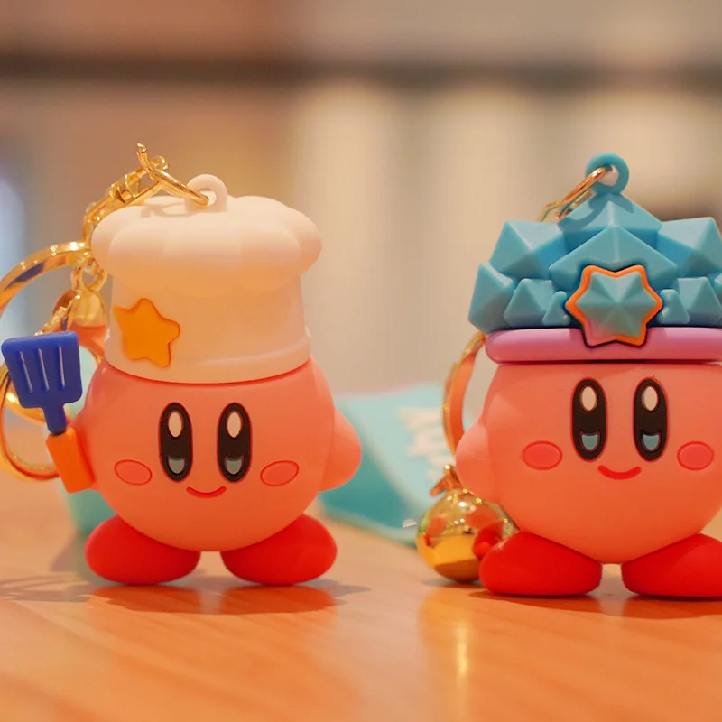 Kirby Kawaii Keychain Anime Star Kirby Keyring Cartoon Pendant Keychains Children Toys Women Fashion Key Chain 1 - Kirby Plush