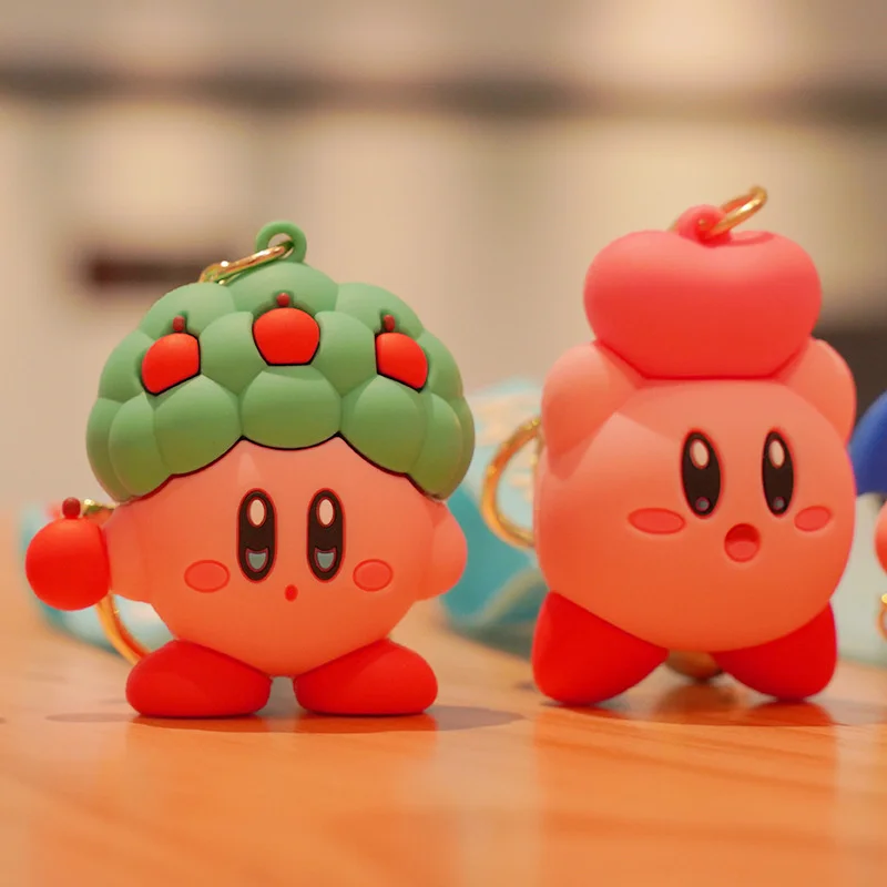 Kirby Kawaii Keychain Anime Star Kirby Keyring Cartoon Pendant Keychains Children Toys Women Fashion Key Chain 2 - Kirby Plush