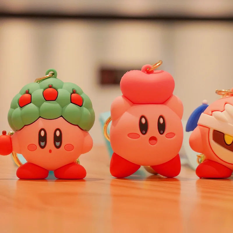 Kirby Kawaii Keychain Anime Star Kirby Keyring Cartoon Pendant Keychains Children Toys Women Fashion Key Chain 3 - Kirby Plush
