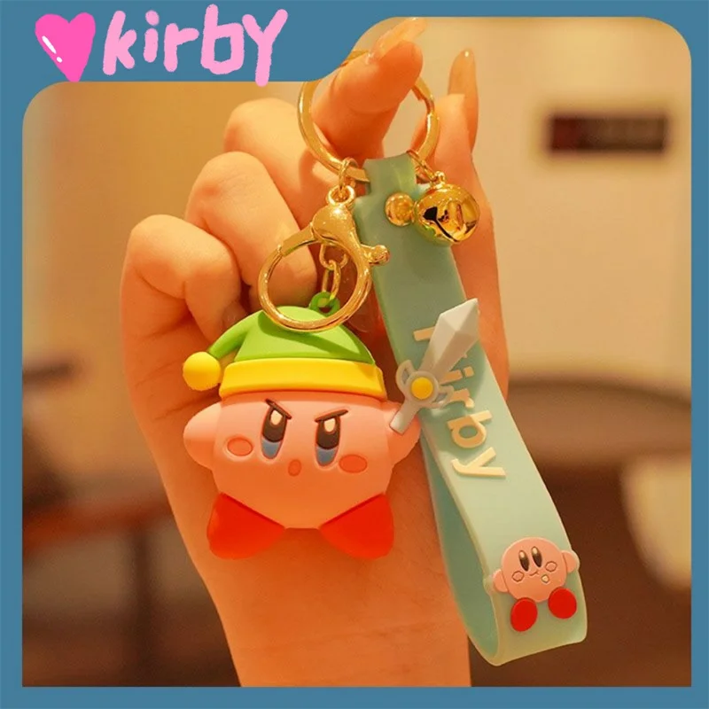 Kirby Kawaii Keychain Anime Star Kirby Keyring Cartoon Pendant Keychains Children Toys Women Fashion Key Chain 4 - Kirby Plush