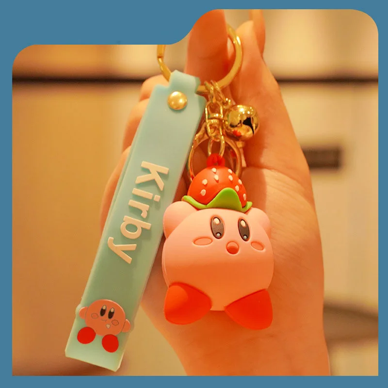 Kirby Kawaii Keychain Anime Star Kirby Keyring Cartoon Pendant Keychains Children Toys Women Fashion Key Chain 5 - Kirby Plush