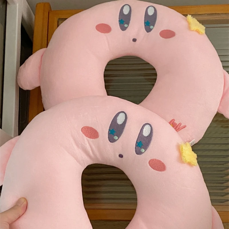 Kirby Pink Plush U Shaped Pillow Summer Doll Soft Stuffed Girl Heart Fluffy Star Eye Neck 3 - Kirby Plush