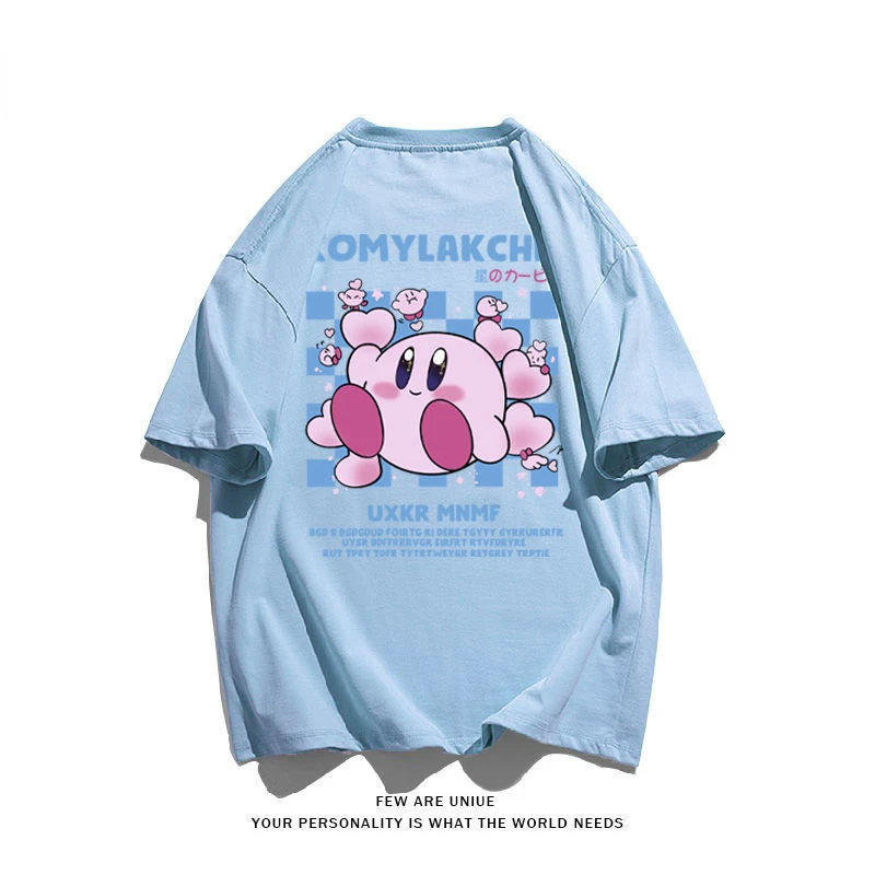 Kirby T shirts Kawaii Tshirt Girl Summer Tees Top Cute Anime Clothing Children Cartoon Clothes Casual 1 - Kirby Plush
