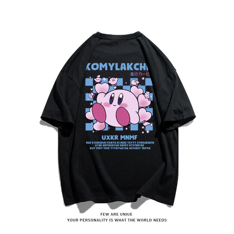 Kirby T shirts Kawaii Tshirt Girl Summer Tees Top Cute Anime Clothing Children Cartoon Clothes Casual 3 - Kirby Plush