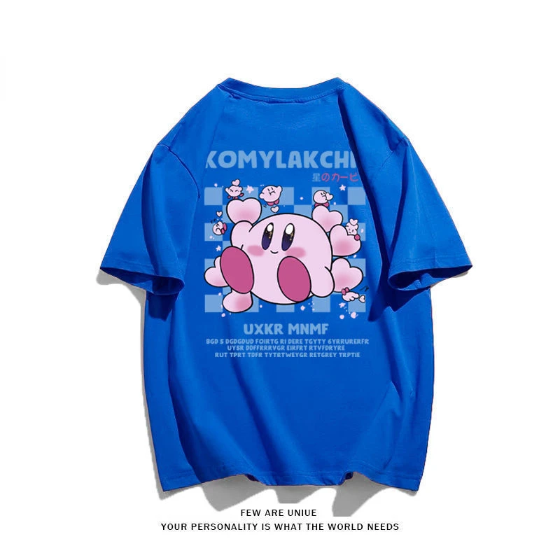 Kirby T shirts Kawaii Tshirt Girl Summer Tees Top Cute Anime Clothing Children Cartoon Clothes Casual 4 - Kirby Plush