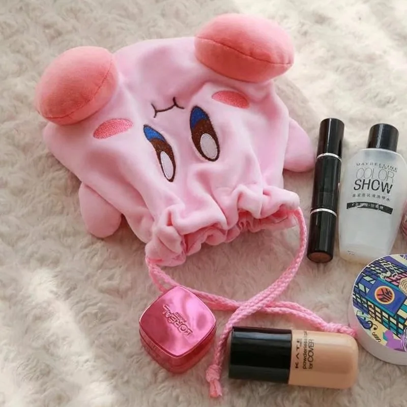 NEW Kawaii Anime Cartoon Star Kirby Plush Cosmetic Bag Cute Pink Plush Portable Storage Bag Coin 3 - Kirby Plush