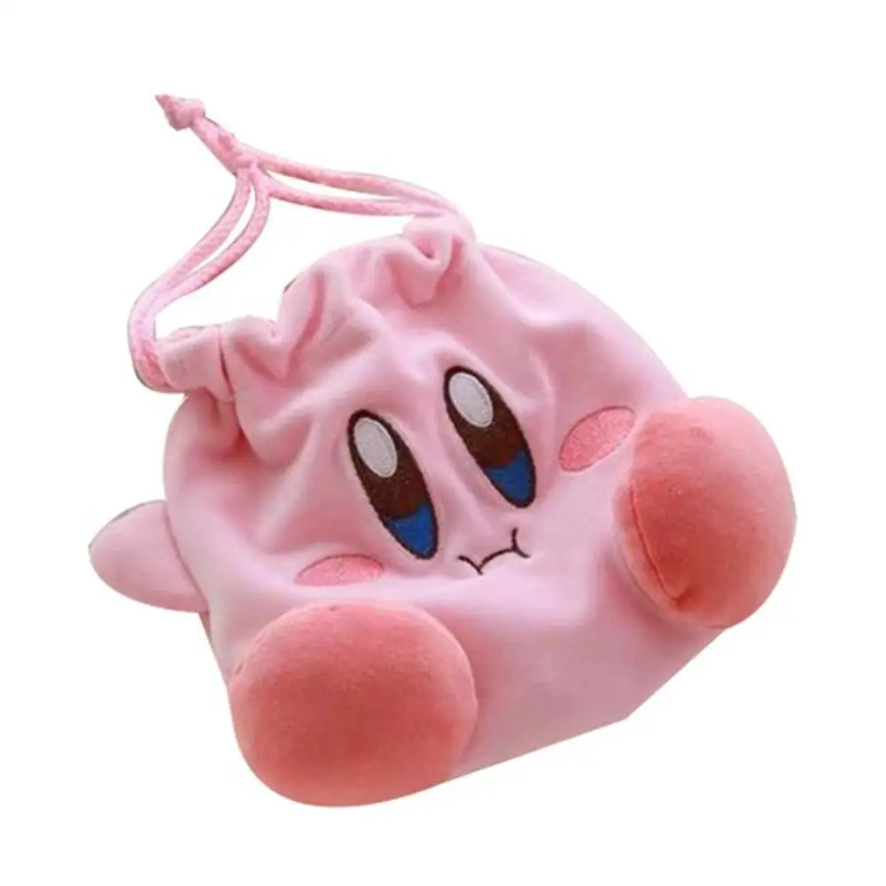 NEW Kawaii Anime Cartoon Star Kirby Plush Cosmetic Bag Cute Pink Plush Portable Storage Bag Coin 5 - Kirby Plush