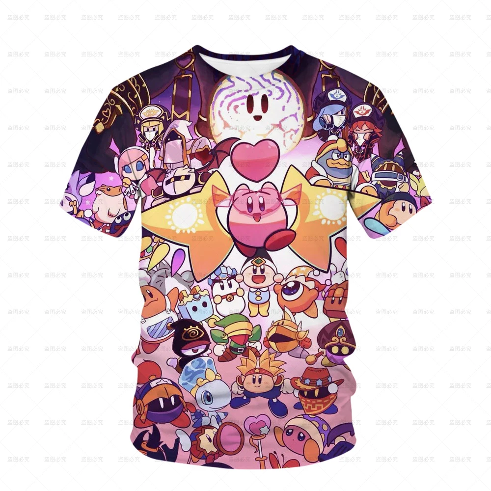 New Girls 3D Kirby Print T shirts Cute Kirbys Tshirt Girls Summer Tees Top Clothing Children 1 - Kirby Plush