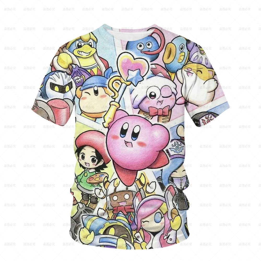 New Girls 3D Kirby Print T shirts Cute Kirbys Tshirt Girls Summer Tees Top Clothing Children 3 - Kirby Plush