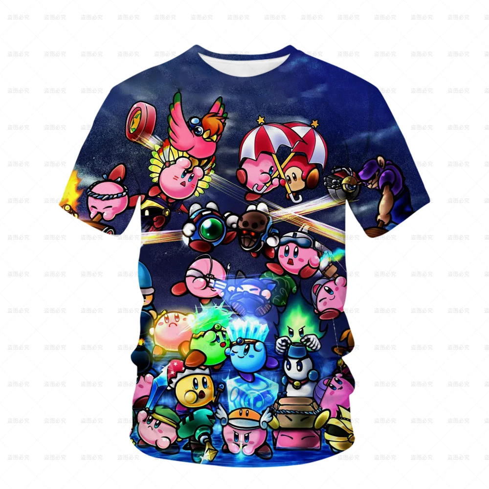 New Girls 3D Kirby Print T shirts Cute Kirbys Tshirt Girls Summer Tees Top Clothing Children 4 - Kirby Plush