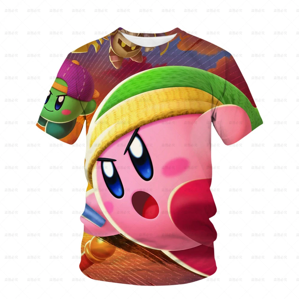 New Girls 3D Kirby Print T shirts Cute Kirbys Tshirt Girls Summer Tees Top Clothing Children - Kirby Plush