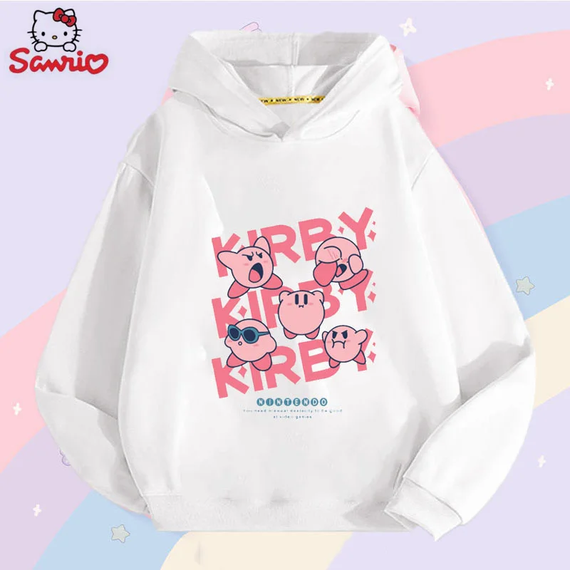 Original Cute Star Kirby Children Hoodie Kawaii Sanrio Anime Cartoon Autumn Keep Warm Sweatshirt Fashion Coat 1 - Kirby Plush