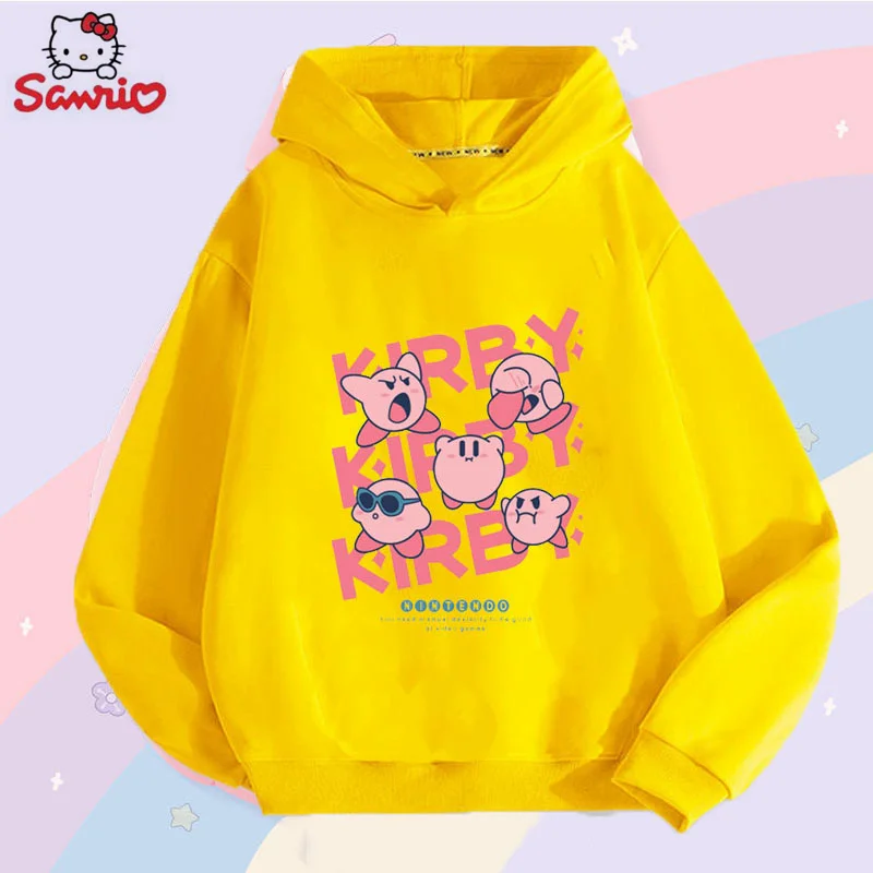 Original Cute Star Kirby Children Hoodie Kawaii Sanrio Anime Cartoon Autumn Keep Warm Sweatshirt Fashion Coat 2 - Kirby Plush