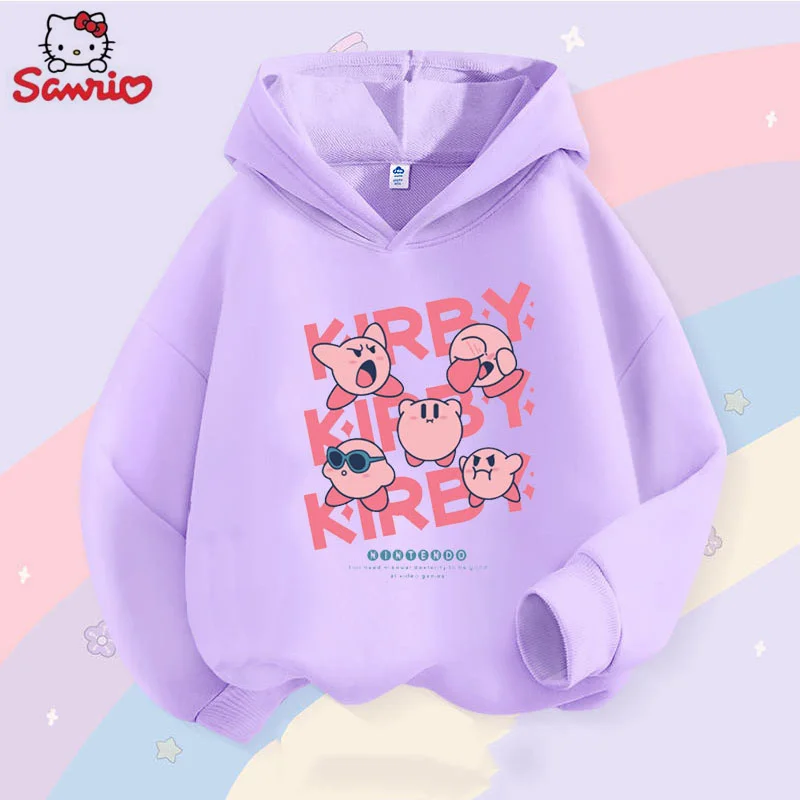 Original Cute Star Kirby Children Hoodie Kawaii Sanrio Anime Cartoon Autumn Keep Warm Sweatshirt Fashion Coat 3 - Kirby Plush