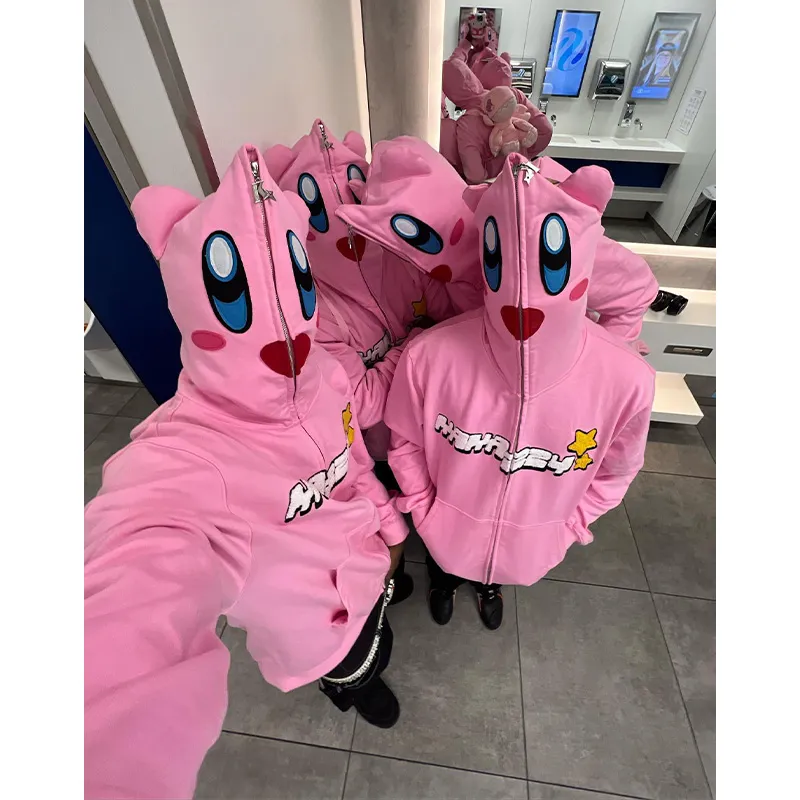 Star Kirby Hoodies New Men s Sweater INS Fashion Loose American Couple Wear Hooded Spring and 4 - Kirby Plush
